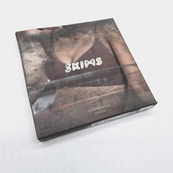 SKIMS Black Seamless Bandeau Bra XL - Picture 6 of 11